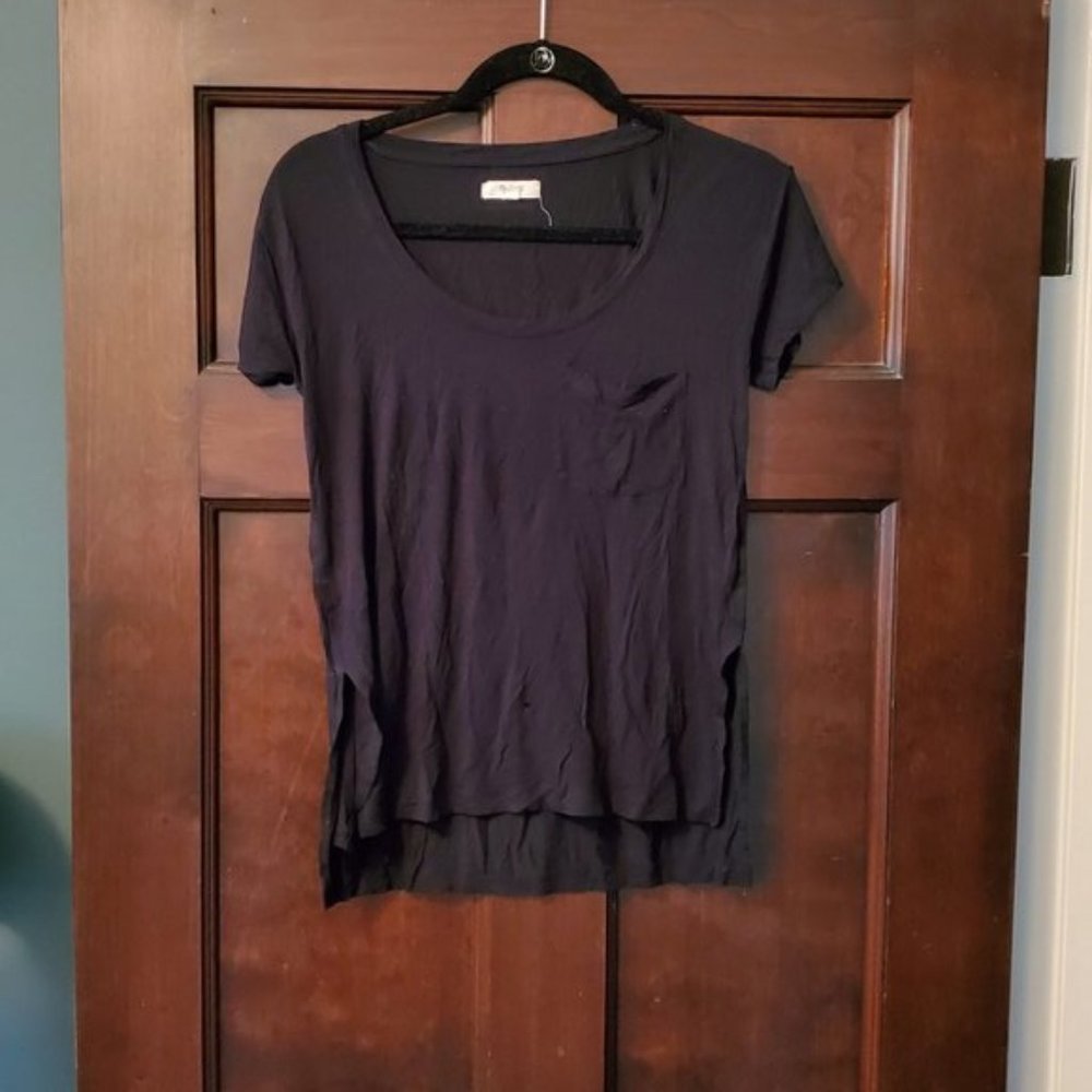 Madewell Black Tee with pocket - Size Small
